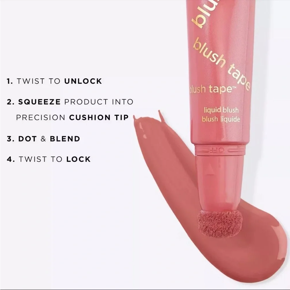 tarte Blush Tape Liquid Blush In Satin Pink Raspberry New In Box 💯 Authentic! - Picture 7 of 16